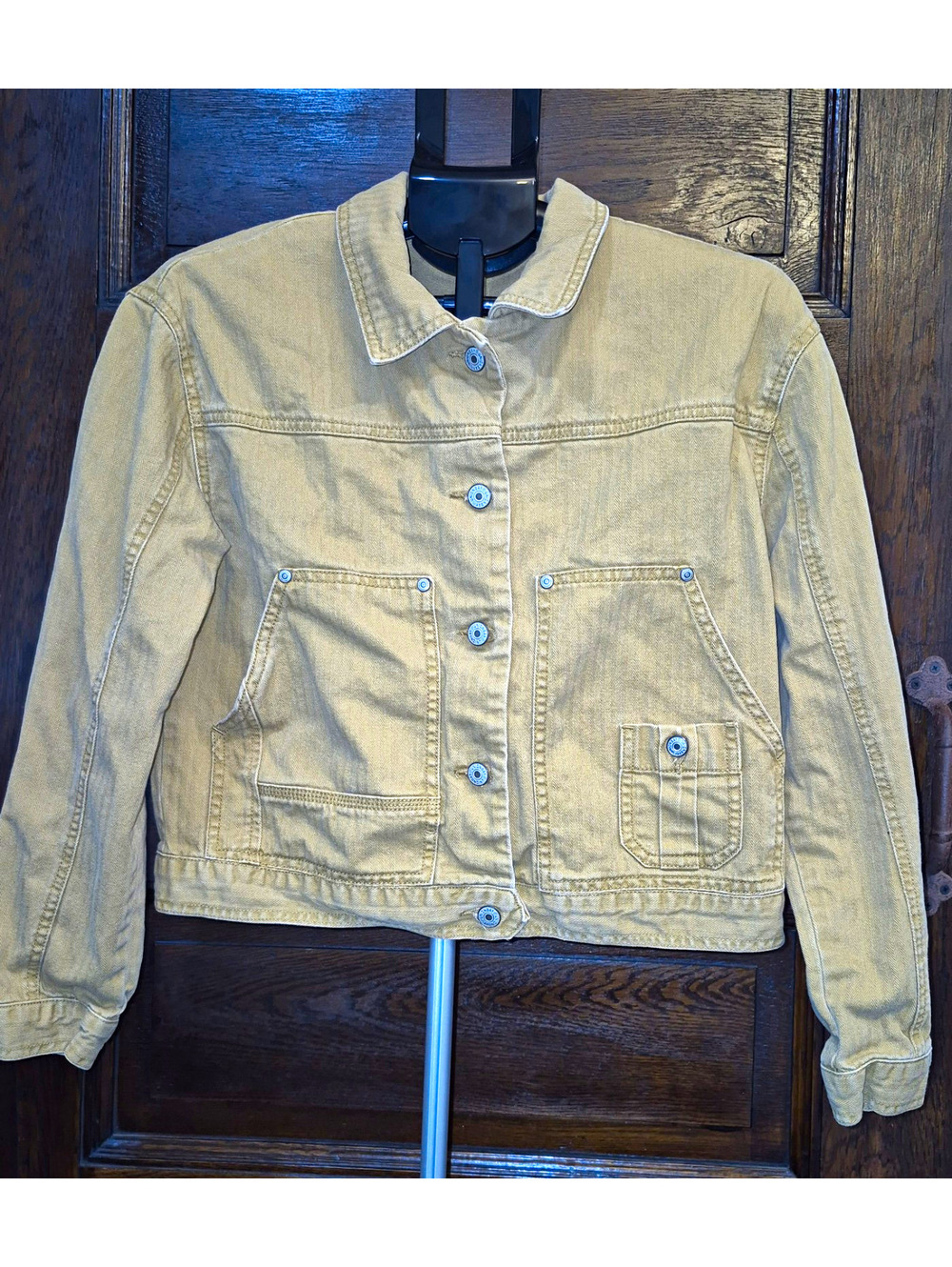 Unionbay Women's khaki Button Front Collared Jacket  L